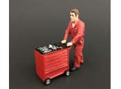 AT-Collections |   | ADF32110 | 1/32 | Jake  pushes tool trolley (Case IH red) | 