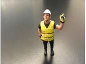 AT-Collections | Diorama items Diorama items | ADF32145 | 1/32 | Jaap hoisting Yellow safety jacket with helmet | 